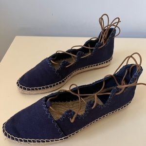 Tory Burch Sonoma Gillie Espadrille in Navy Sea Color, Size 5.5